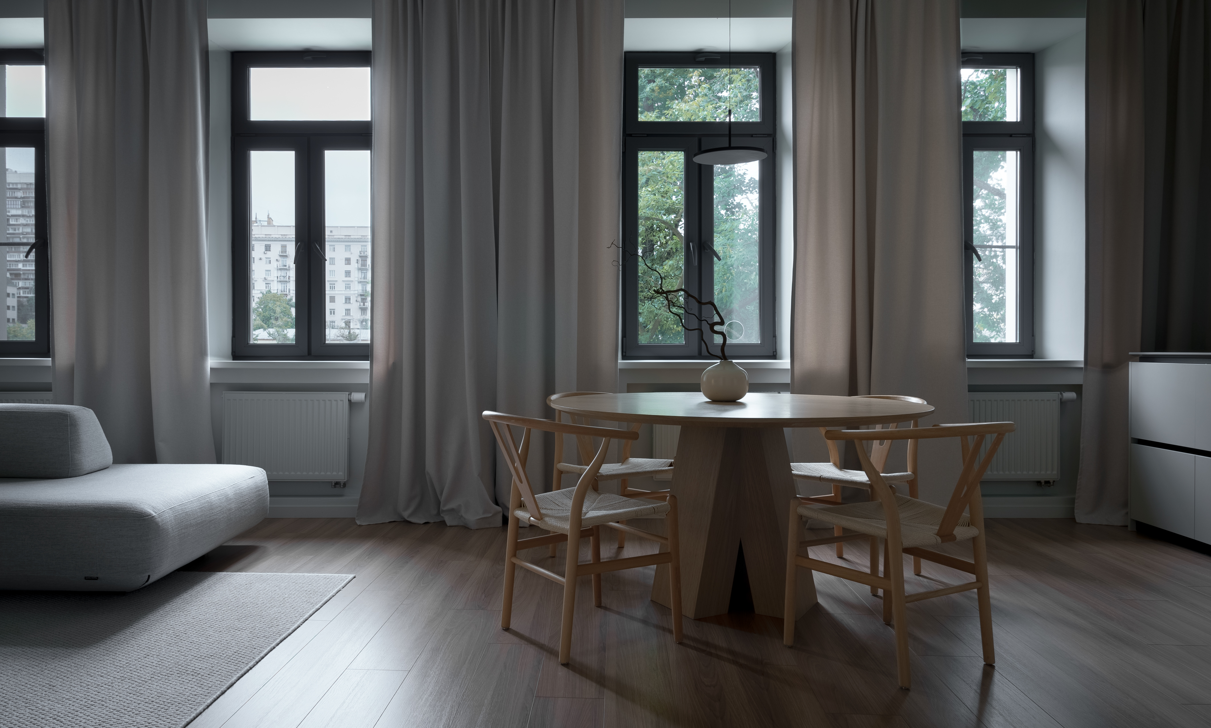 Кухня прямая с витриной на Сенной